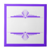 Deko-Elemente in tiefen und hellen Purpurfarben Fliese (Vorderseite)