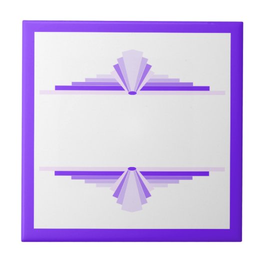 Deko-Elemente in tiefen und hellen Purpurfarben Fliese (Vorderseite)