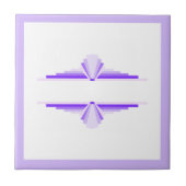 Deko-Elemente in tiefen und hellen Purpurfarben Fliese (Vorderseite)