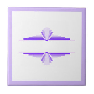 Deko-Elemente in tiefen und hellen Purpurfarben Fliese