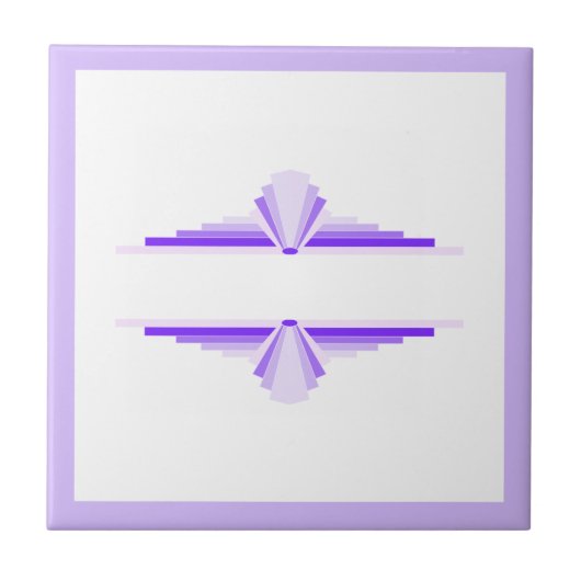 Deko-Elemente in tiefen und hellen Purpurfarben Fliese (Vorderseite)