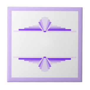 Deko-Elemente in tiefen und hellen Purpurfarben Fliese