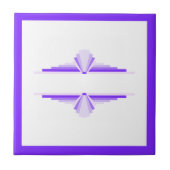 Deko-Elemente in tiefen und hellen Purpurfarben Fliese (Vorderseite)