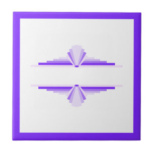 Deko-Elemente in tiefen und hellen Purpurfarben Fliese