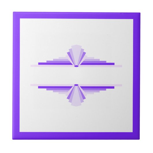 Deko-Elemente in tiefen und hellen Purpurfarben Fliese (Vorderseite)