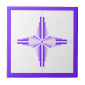 Deko-Elemente in tiefen und hellen Purpurfarben Fliese (Vorderseite)