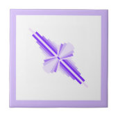 Deko-Elemente in tiefer und leichter lila Form Fliese (Vorderseite)