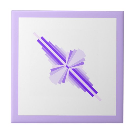 Deko-Elemente in tiefer und leichter lila Form Fliese (Vorderseite)