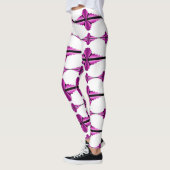 Deko-Elemente in tiefrosa Leggings (Links)