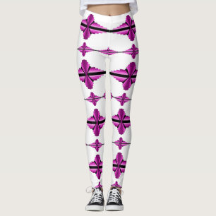 Deko-Elemente in tiefrosa Leggings