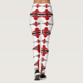 Deko-Elemente in tiefroten Leggings (Rückseite)