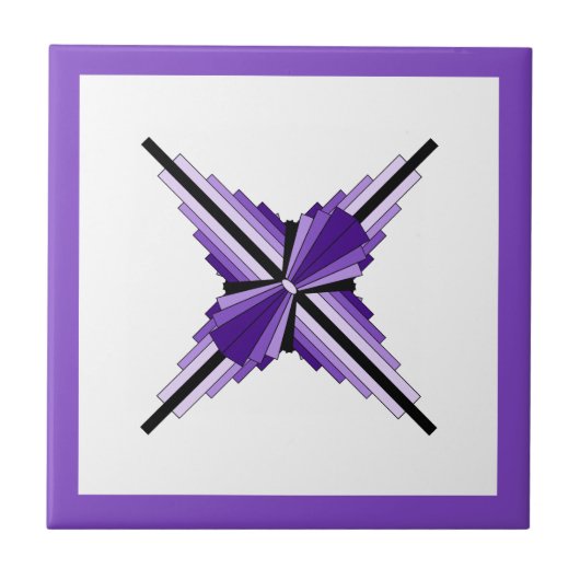 Deko-Elemente lila Fliese (Vorderseite)