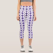 Deko-Elemente tief lila Capri Leggings (Vorderseite)