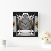 Deko Engel Quadratische Wanduhr (Zuhause)