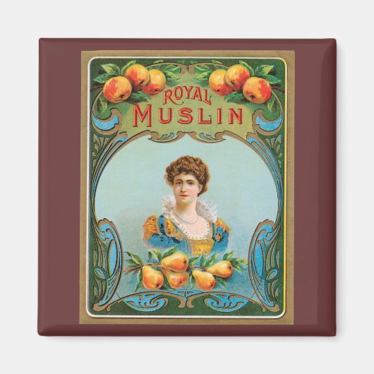 Deko Fabric Label Art Royal Muslin Magnet (Vorne)