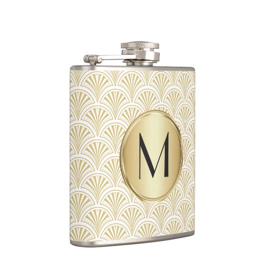 Deko Fans Muster Monogram Flachmann (Rechts)