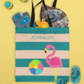 Deko Flamingo Personalisiert Beach Tasche