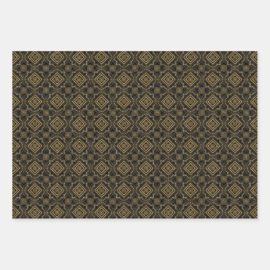 Deko-Fliesenmuster Geschenkpapier Set (Vorderseite 3)