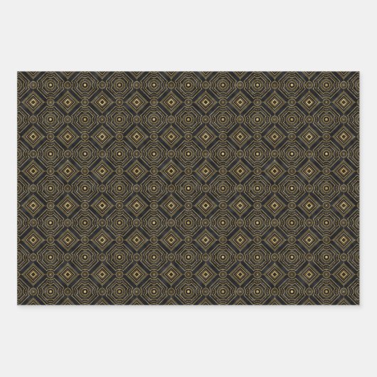 Deko-Fliesenmuster Geschenkpapier Set (Vorderseite 2)