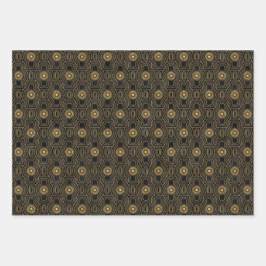 Deko-Fliesenmuster Geschenkpapier Set (Vorderseite)