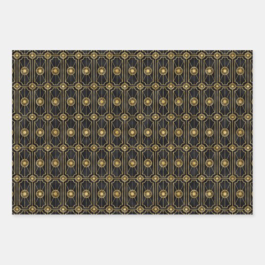 Deko-Fliesenmuster  Geschenkpapier Set (Vorderseite)