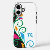 Deko Floral Monogram Case-Mate iPhone Hülle (Rückseite)
