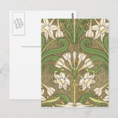Deko Floral White Postkarte (Vorne/Hinten)