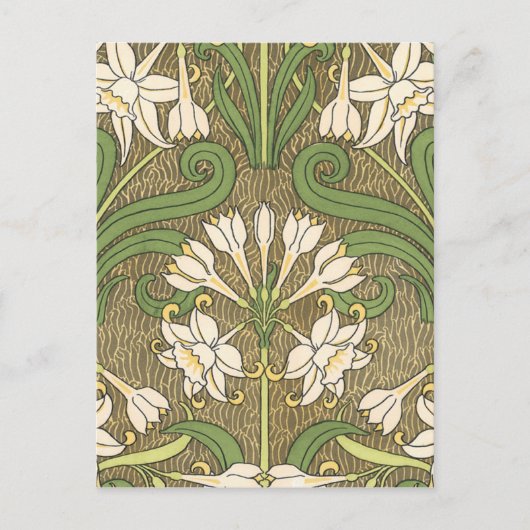 Deko Floral White Postkarte (Vorderseite)