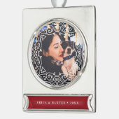 Deko Frame Foto Banner-Ornament Silber (Links)