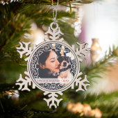 Deko Frame Foto Schneeflocken Zinn-Ornament