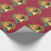 Deko-französisches Horn Geschenkpapier (Ecke)