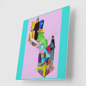 Deko-Frauen der 1930er Jahre drucken Quadratische Wanduhr (Winkel)