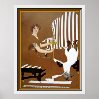 Deko "Girl With Collie" von Cole Phillips
