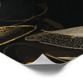 Deko Gold & Grau Blumenmuster (Ecke)