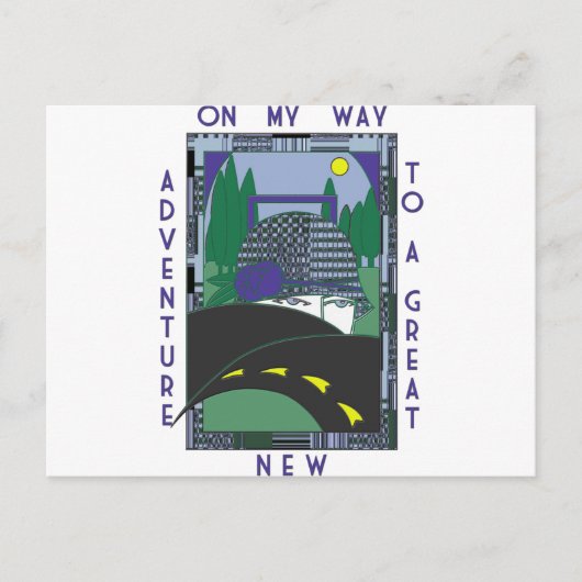 Deko Great New Adventure Postkarte (Vorderseite)
