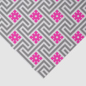 Deko griechischer Schlüssel, grau / grau und Fuchs Seidenpapier (Ausschnitt)