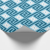 Deko-griechischer Schlüssel, Himmel-Blau und Geschenkpapier (Ecke)