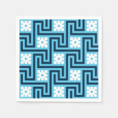 Deko Griechischer Schlüssel, Sky Blue und Navy Serviette (Vorderseite)