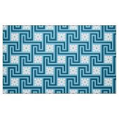 Deko Griechischer Schlüssel, Sky Blue und Navy Stoff (Fat Quarter (45,7 x 55,9 cm))
