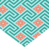 Deko-griechischer Schlüssel, Türkis, Aqua und Kurzer Tischläufer (Ecke)