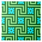 Deko-griechisches Schlüssel-, Türkis-und Jade-Grün Fliese (Vorderseite)