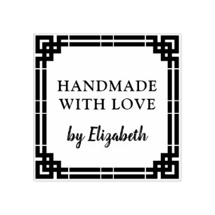 Deko Handarbeit mit Liebe Gummistempel