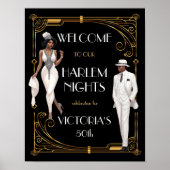 Deko Harlem Nights Flapper und Gentleman Willkomme (Vorne)
