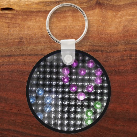 DEKO-HERART-Runde Schlüsselanhänger (Vorderseite)