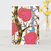 Deko-Herzen Karte (Gelbe Blume)