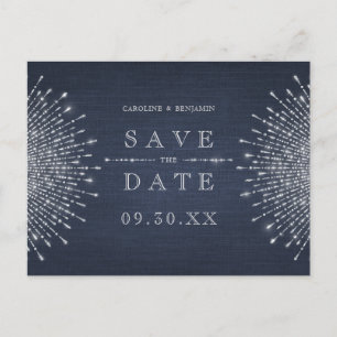 Deko-Hochzeit der Silbernacht Save the Date Ankündigungspostkarte