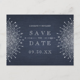 Deko-Hochzeit der Silbernacht Save the Date Ankündigungspostkarte