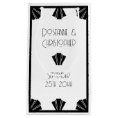 Deko-Hochzeit in Schwarz-Weiß Kleine Geschenktüte (Vorderseite)