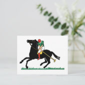 Deko Horse Polo Postkarte (Stehend Vorderseite)