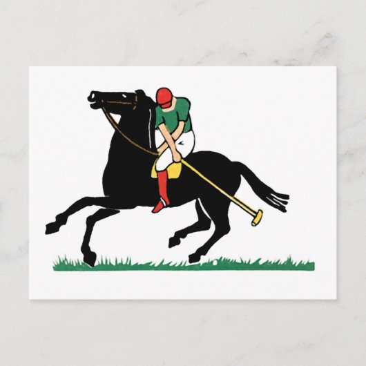Deko Horse Polo Postkarte (Vorderseite)